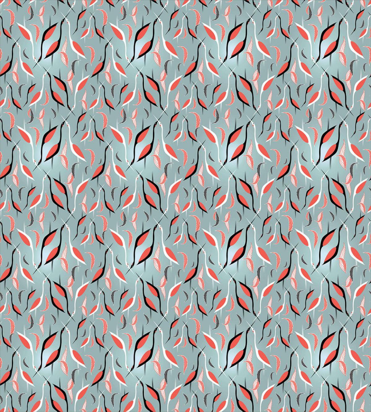 Abstract Birds and Leaves — Pattern
