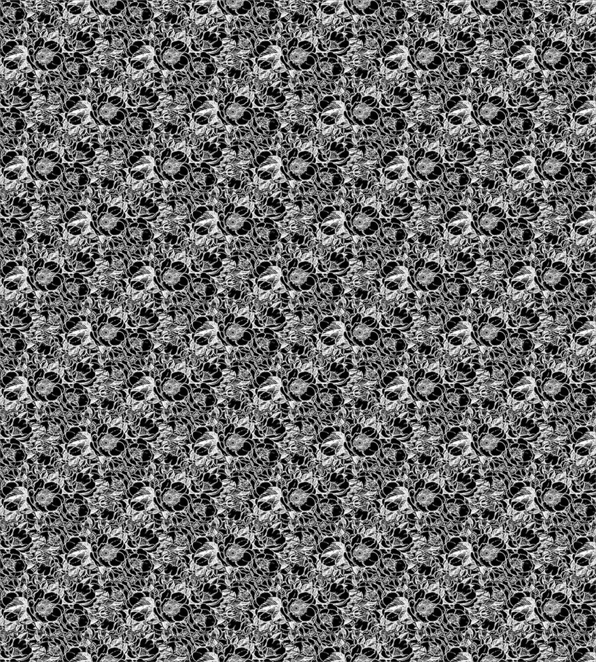 Monochrome Peonies — Pattern