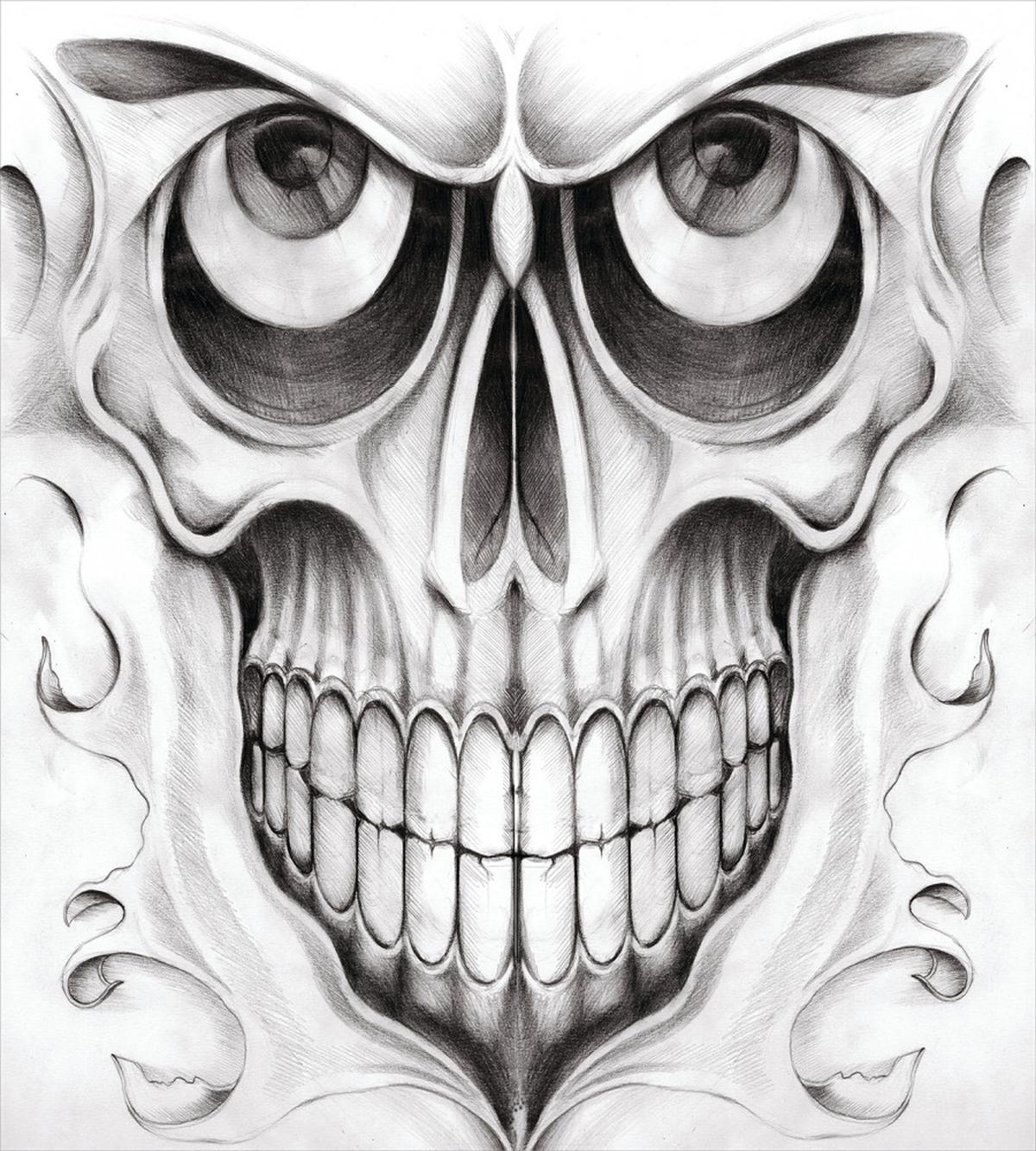 Skull Face Angry — Pattern