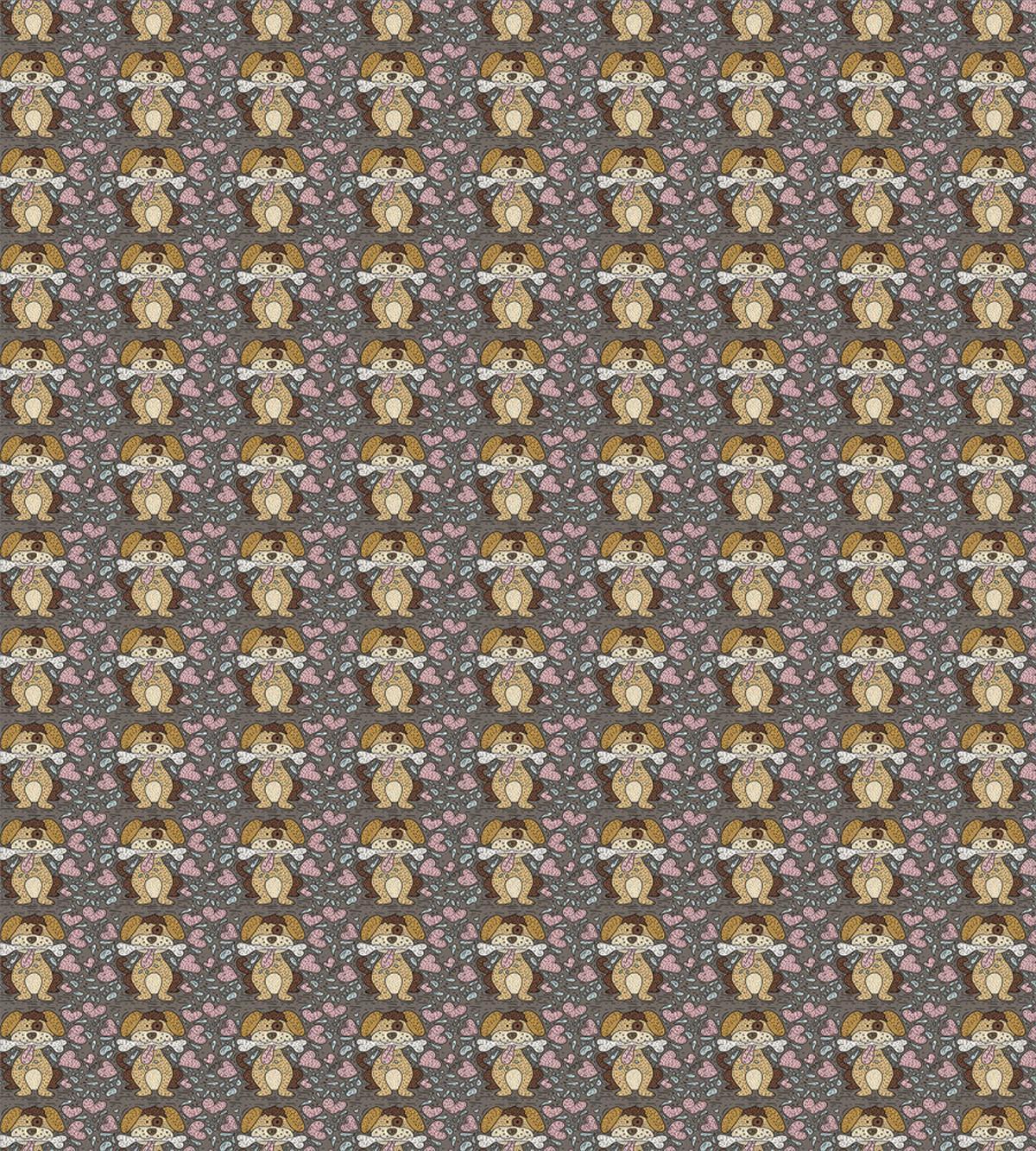 Puppy with Bone Hearts — Pattern