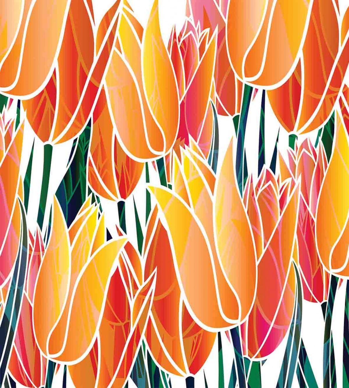 Floral Tulip Garden — Pattern