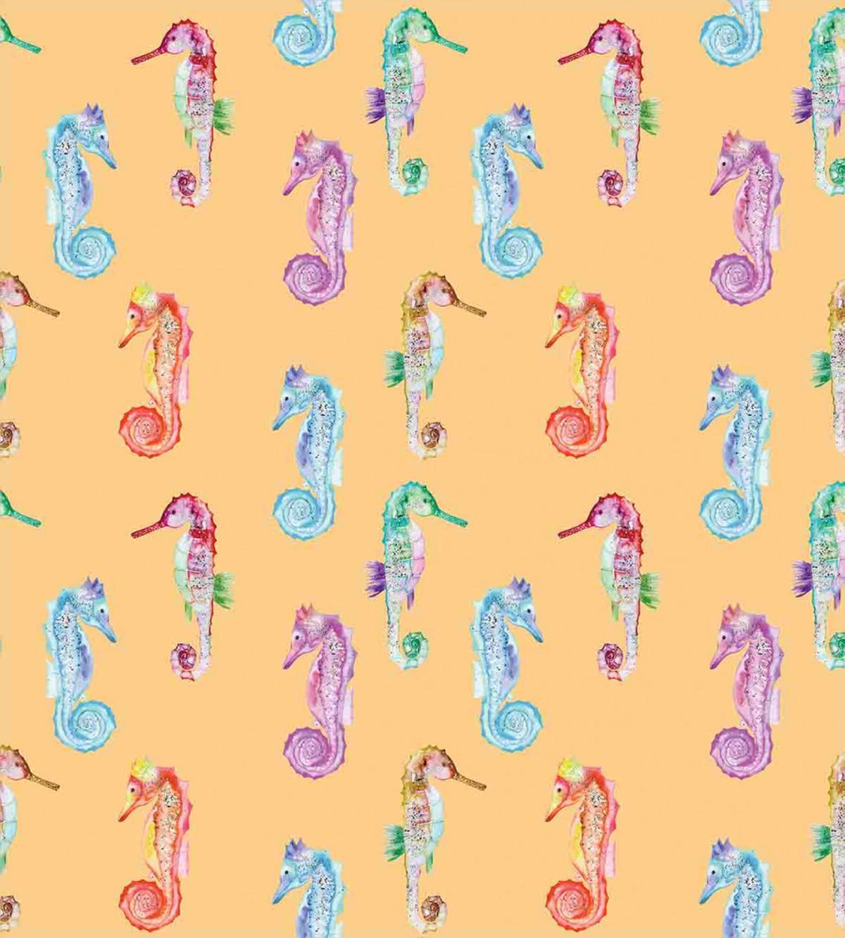 Pop Art Style Hippocampus — Pattern