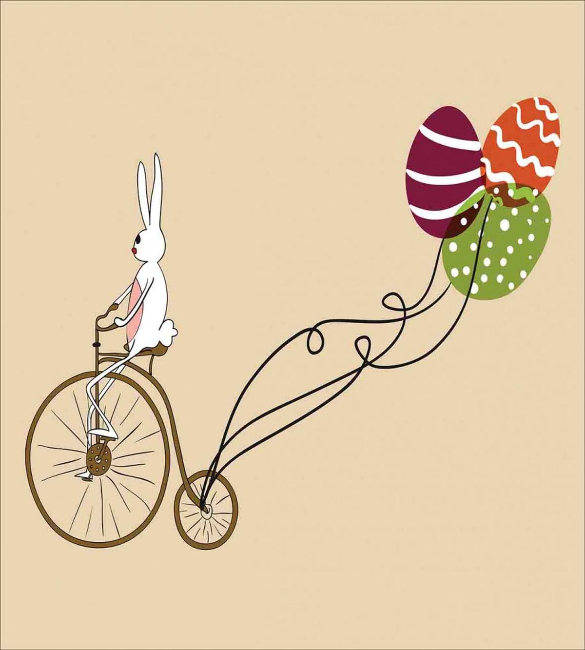 Bunny on Bike Egg Balloons — Pattern
