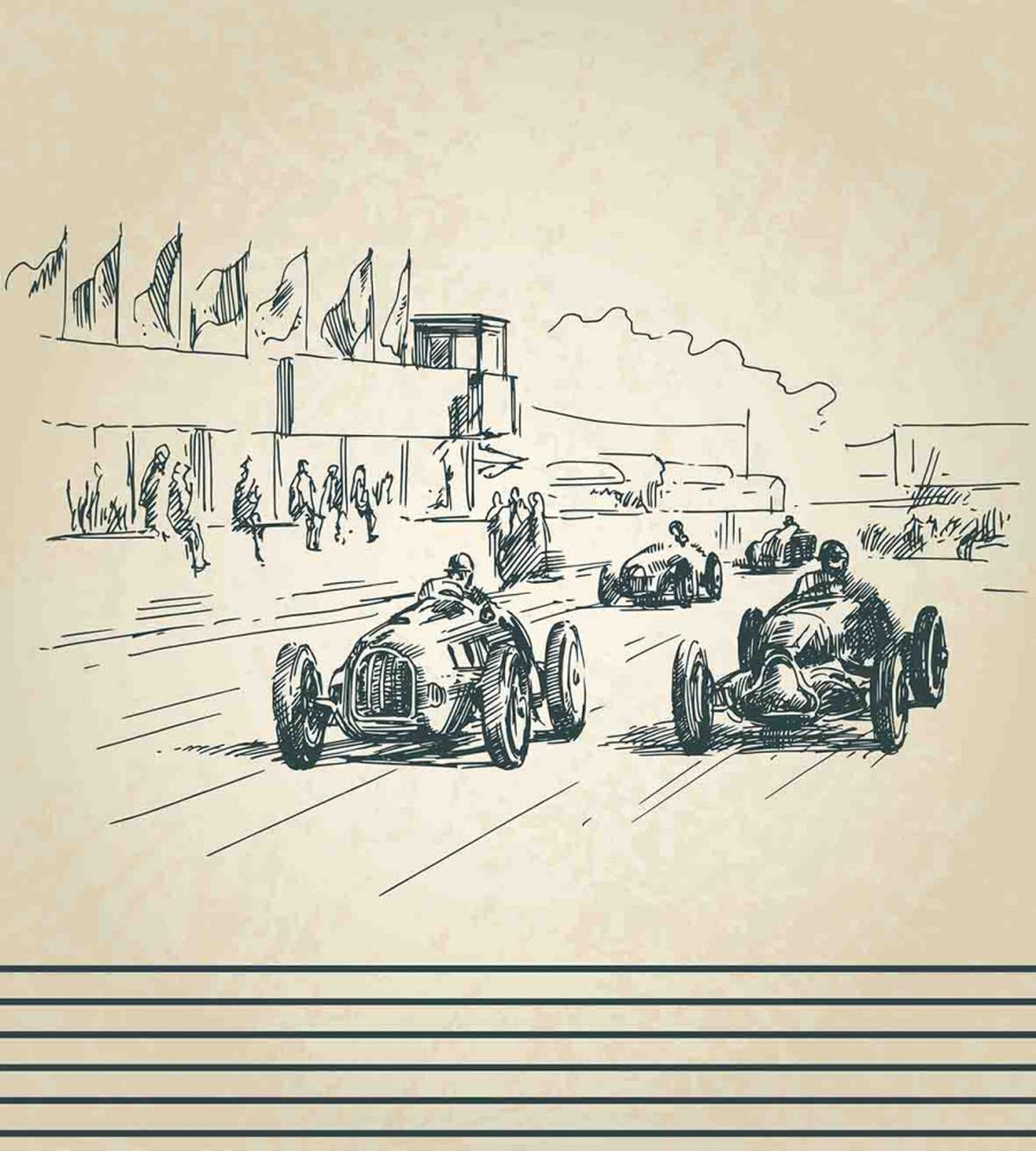 Racing Cars Sketchy — Pattern