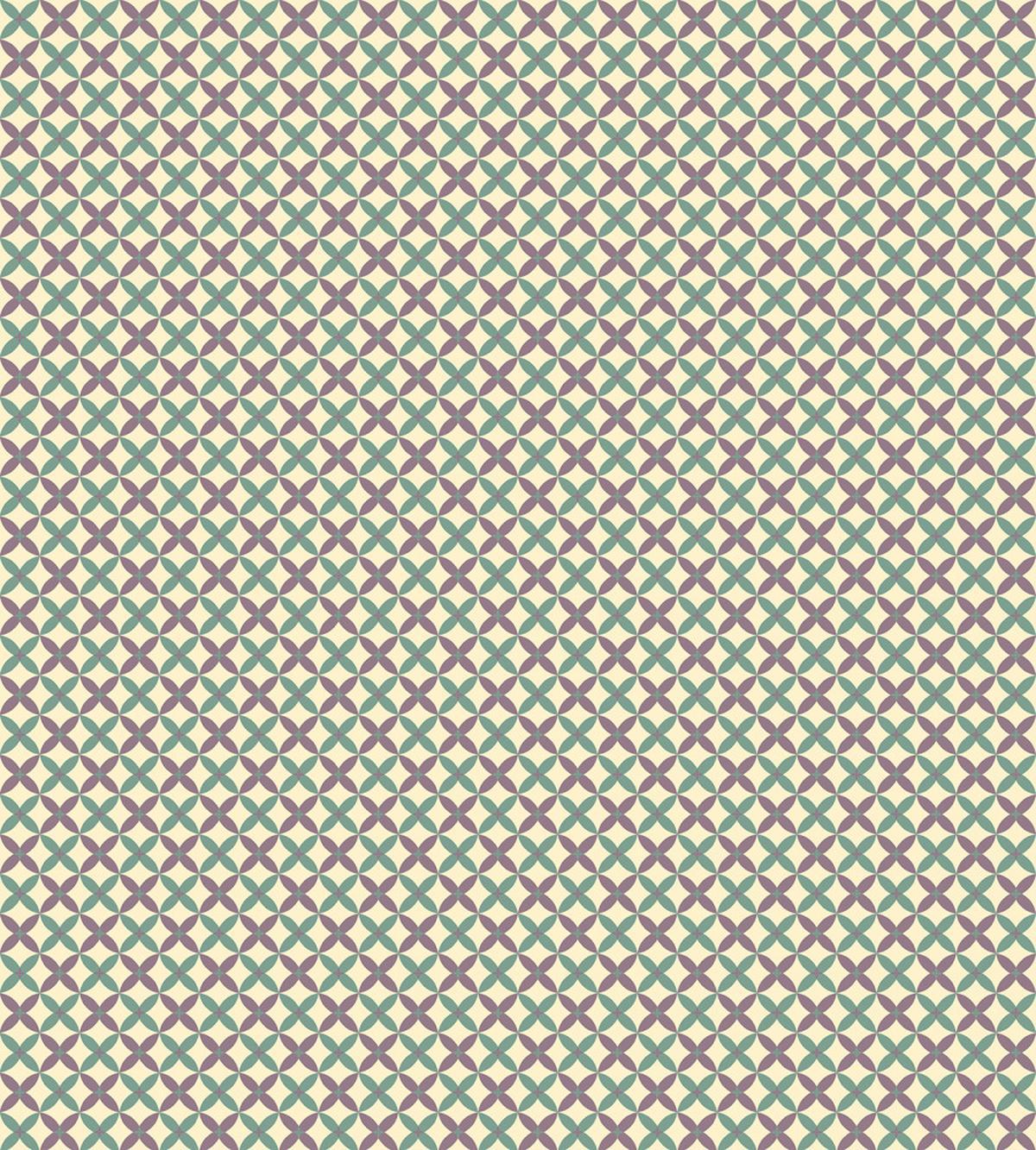 Green and Purple Flowers — Pattern