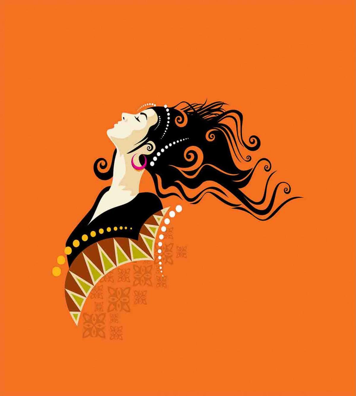 Young Woman Portrait — Pattern