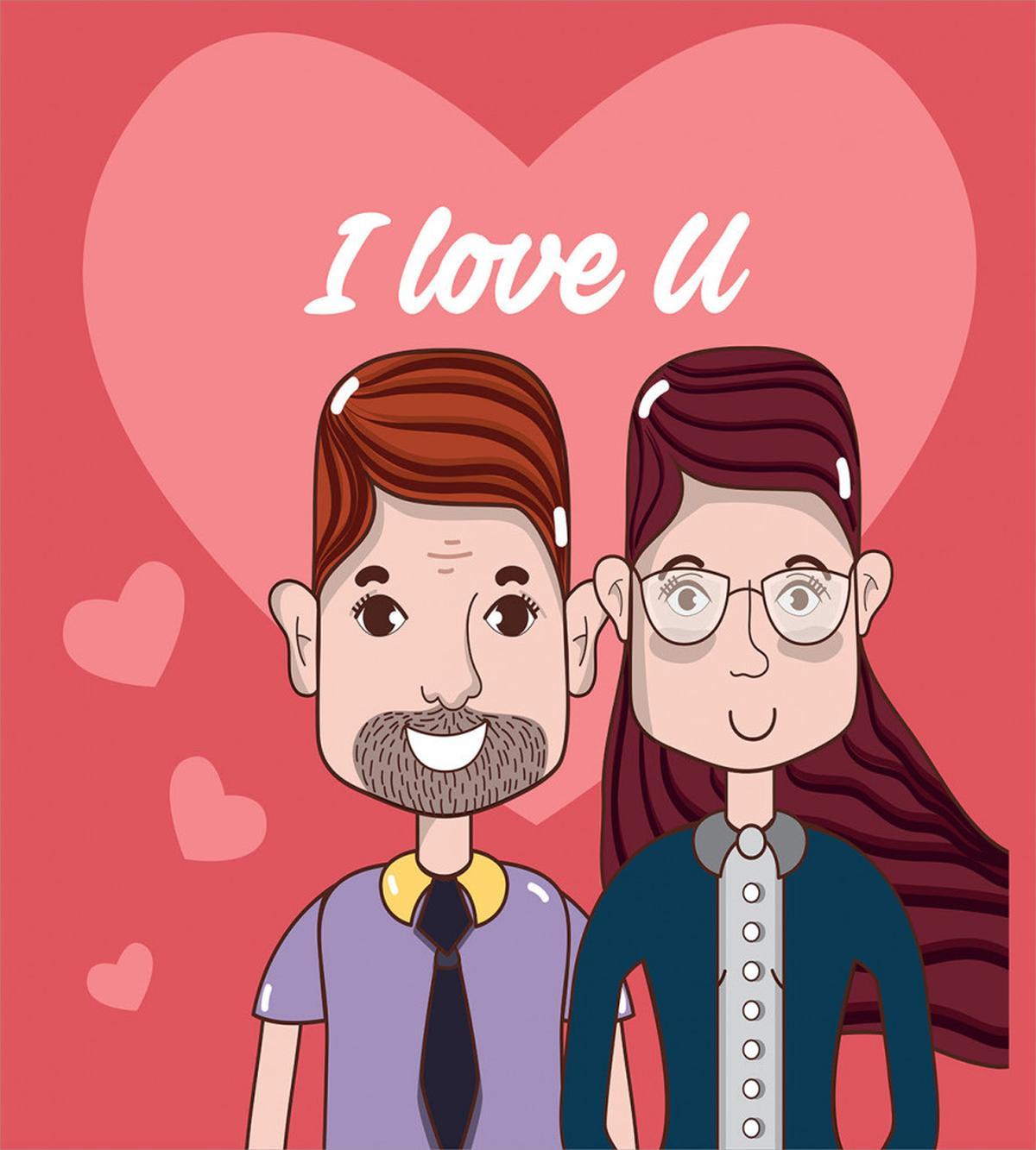 Cartoon Style Valentine's Day — Pattern