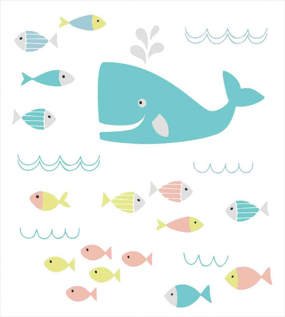 Geometric Whale Fish — Pattern
