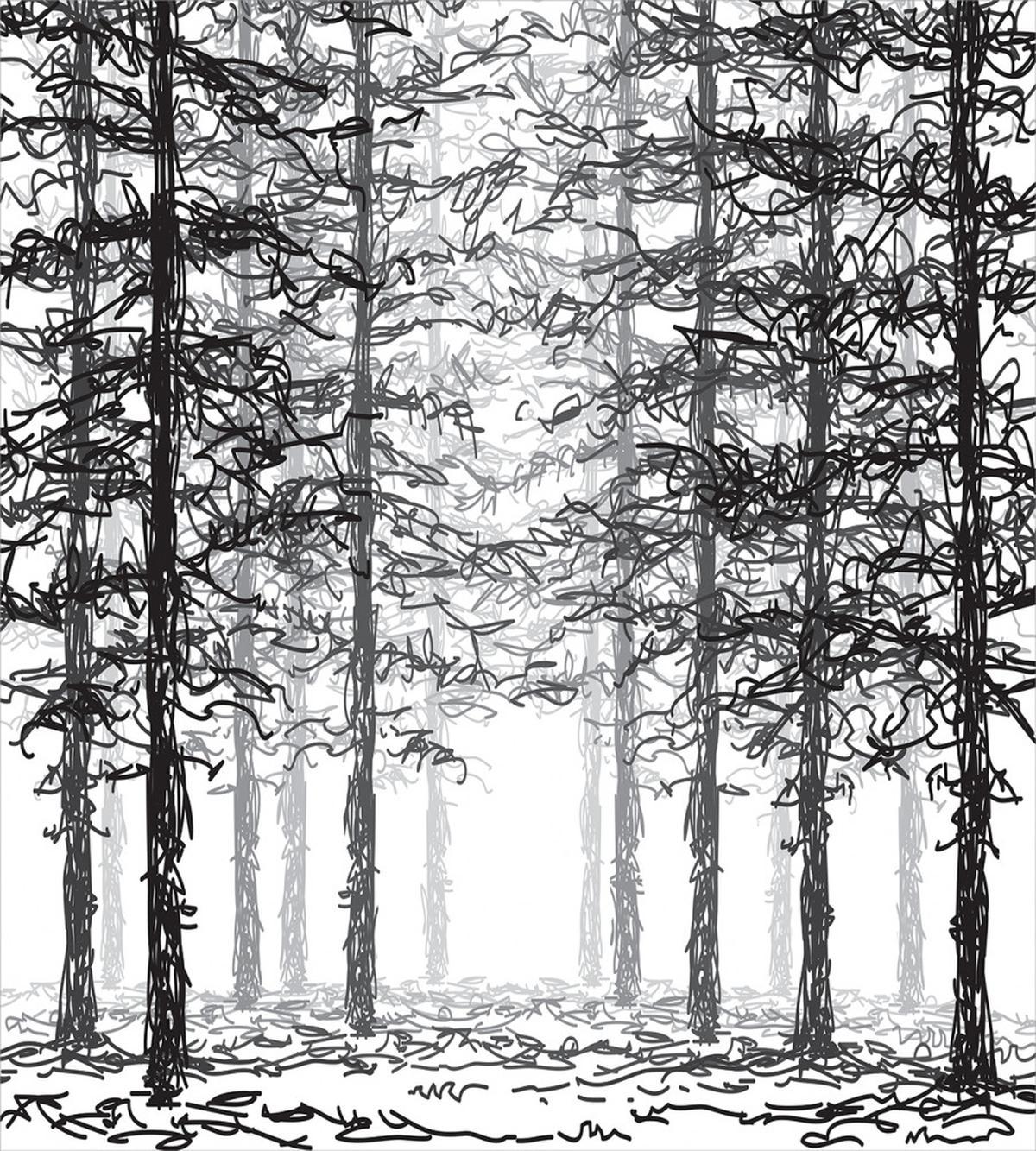 Sketch Style Line Art — Pattern