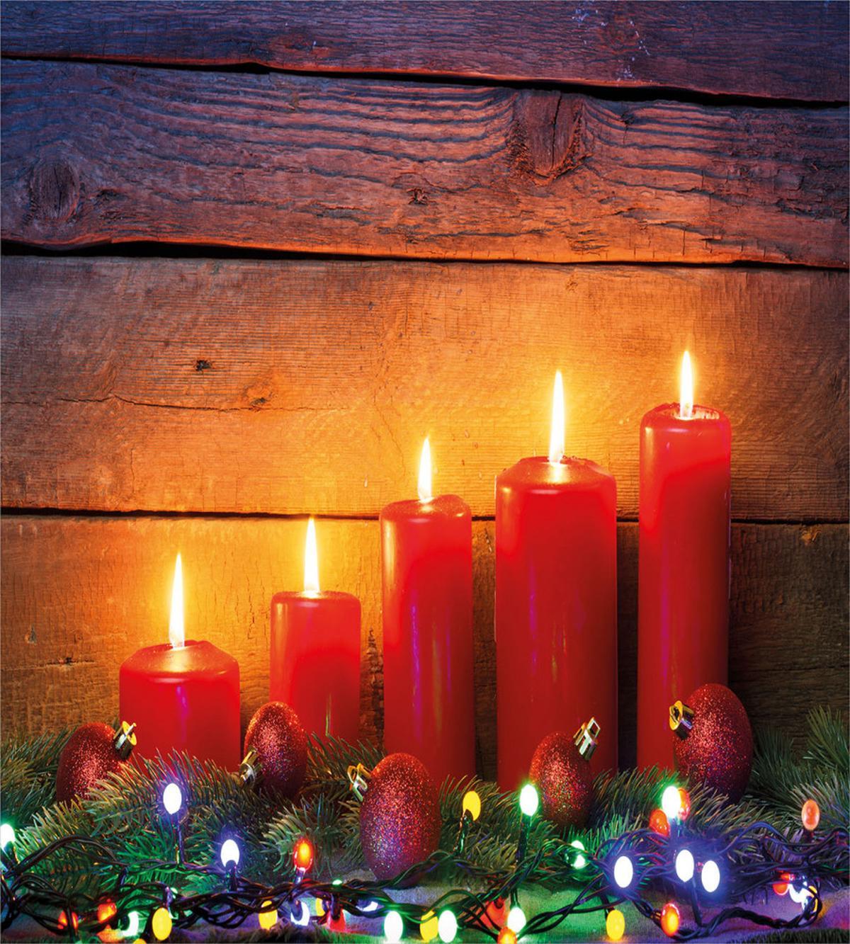 Noel Candles on Branch — Pattern