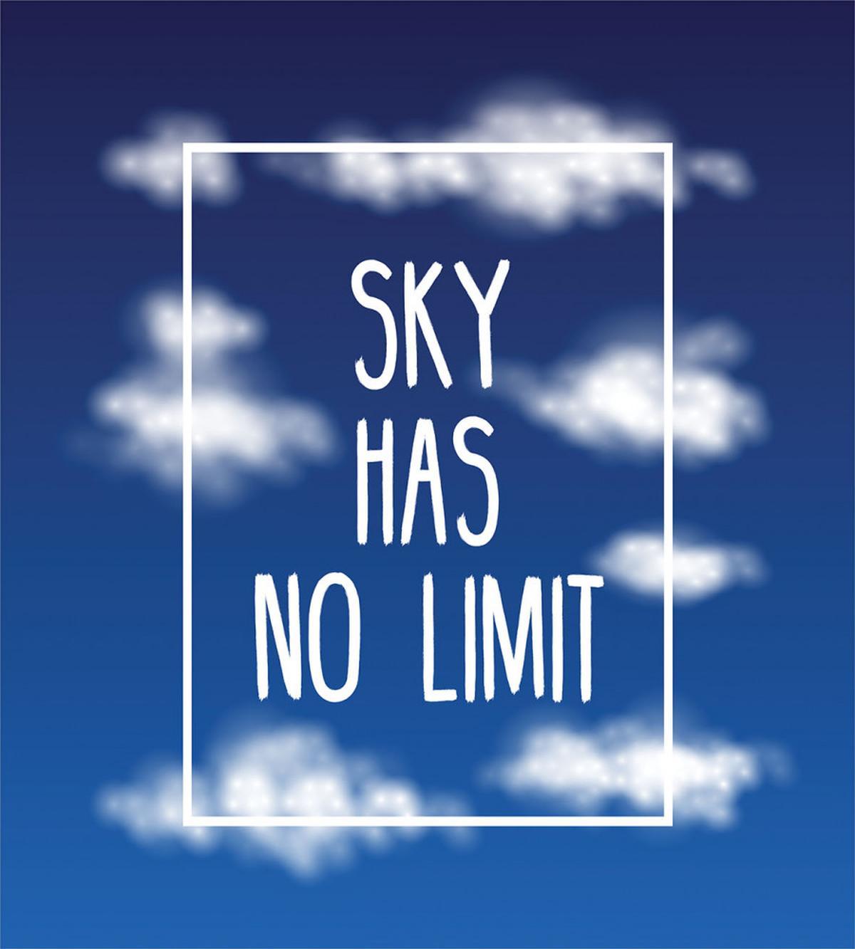 Sky Has No Limit Square Frame — Pattern