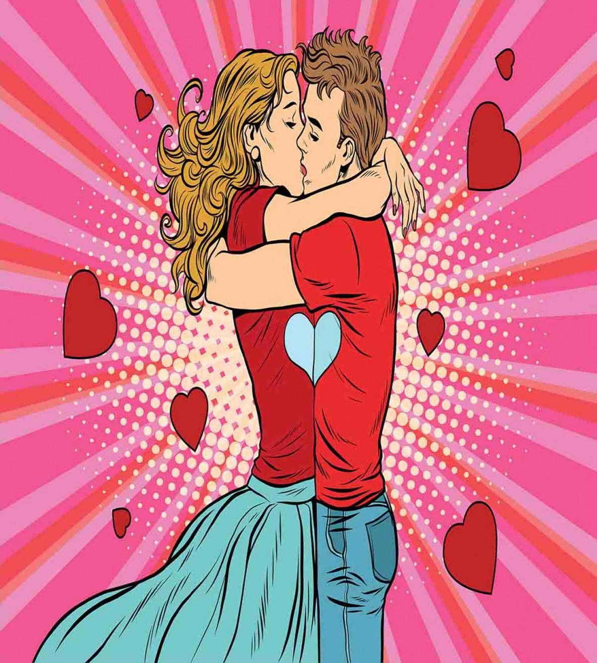 Pop Art Romantic Date — Pattern