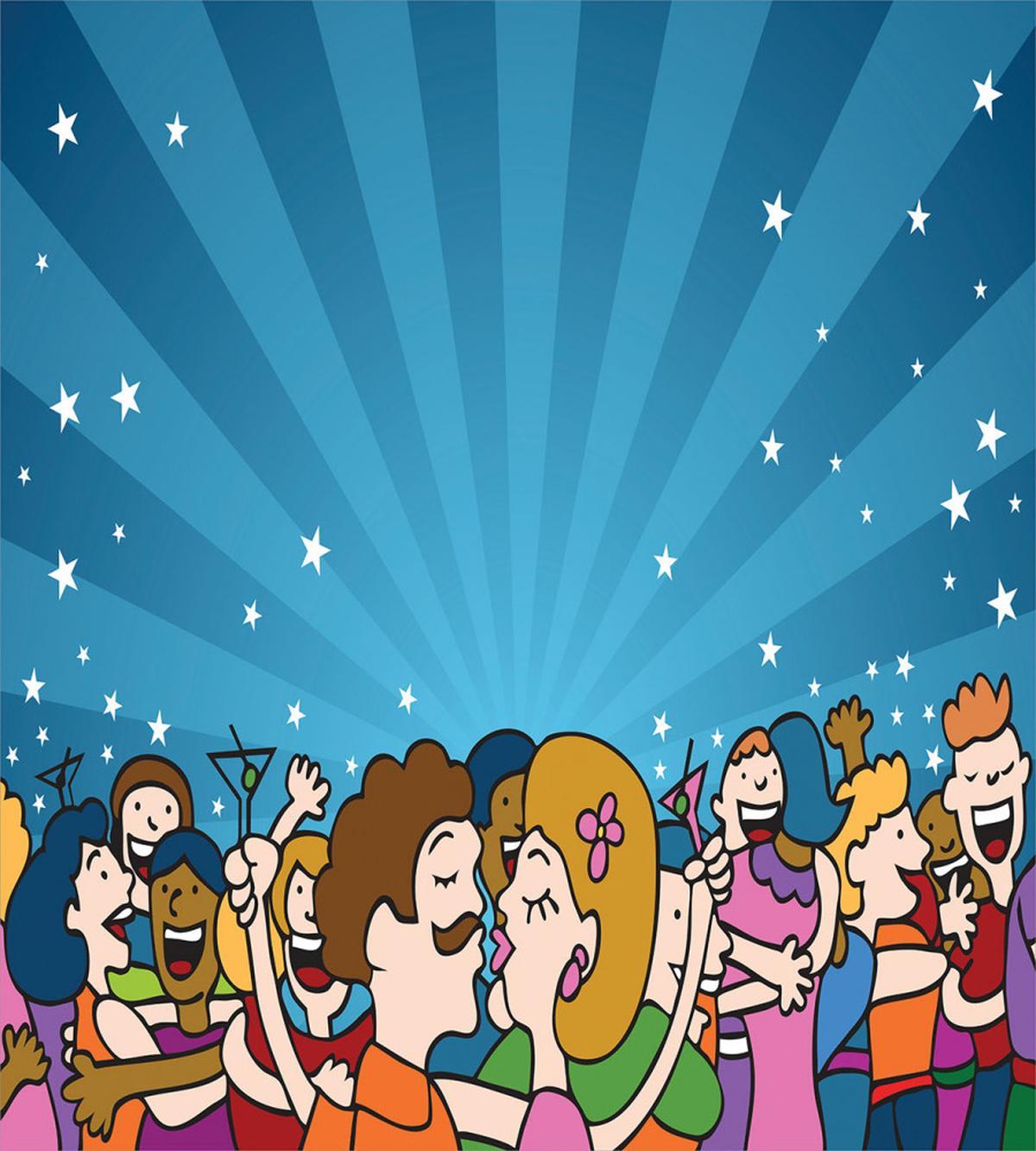 Couple Romance at Party — Pattern