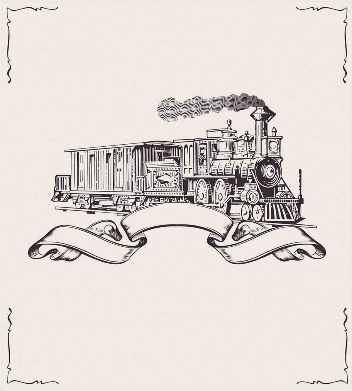 Old School Locomotive — Pattern