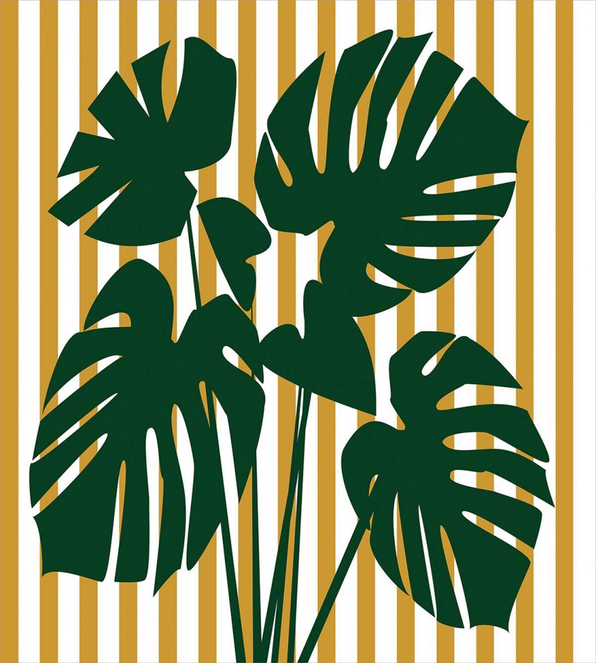 Hawaiian Monstera Stripes — Pattern