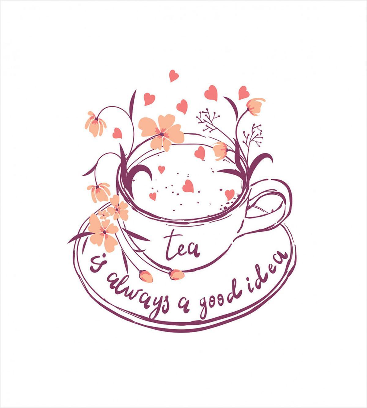 Herbs Flowers Hot Cup — Pattern