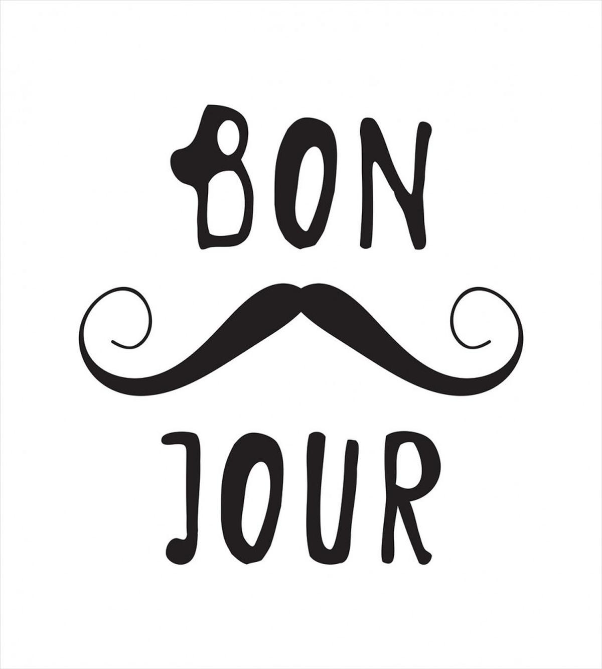 Manly Mustache and Bonjour — Pattern