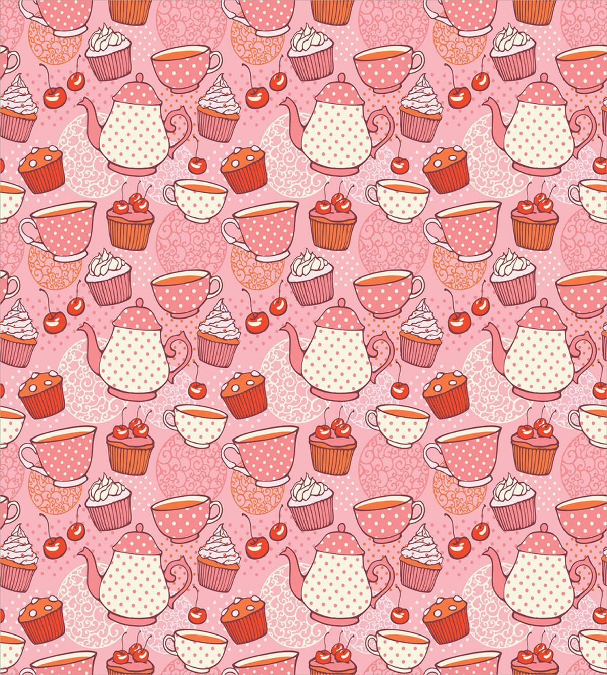 Teapots Cups Cakes — Pattern
