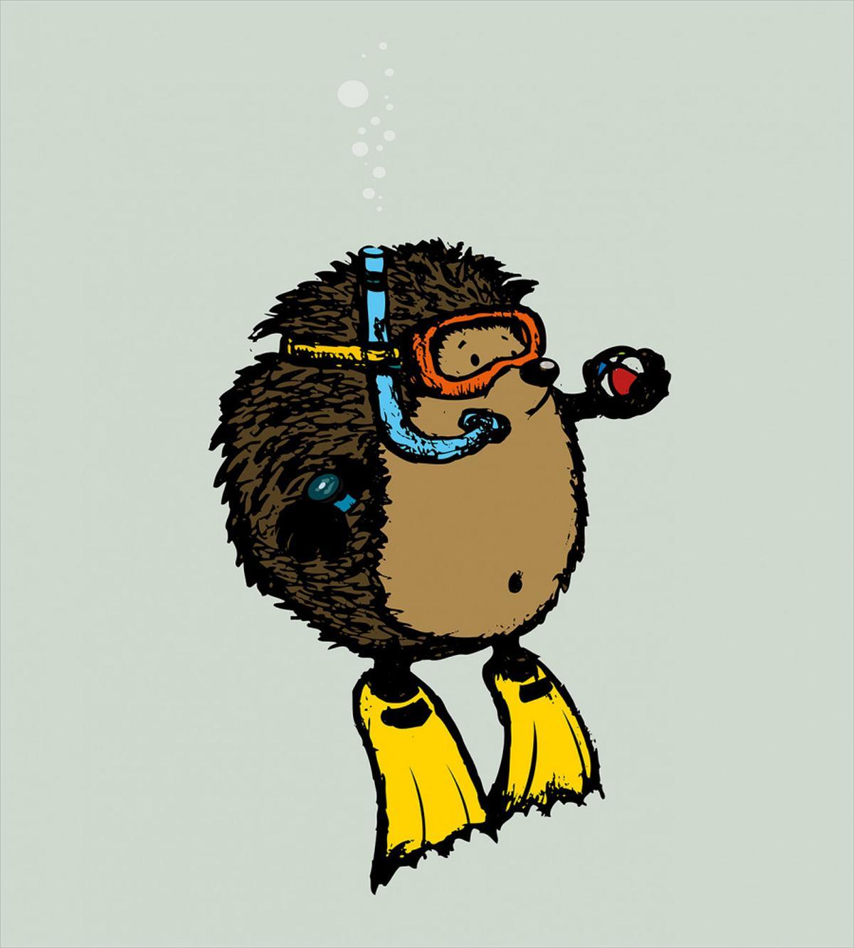 Scuba Diver Hedgehog — Pattern