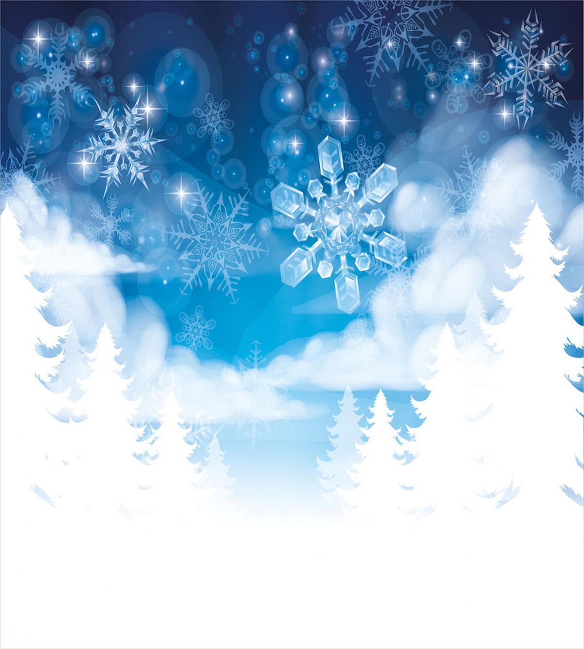 Snowflakes and Stars — Pattern