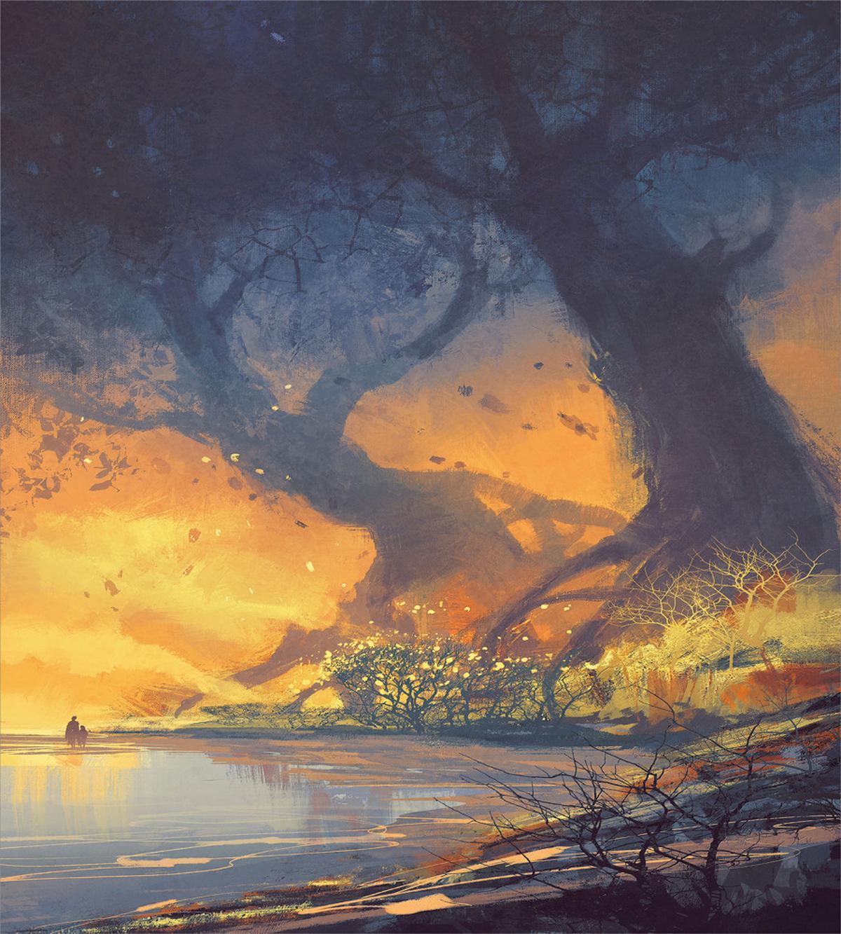 Big Tree Huge Roots Art — Pattern