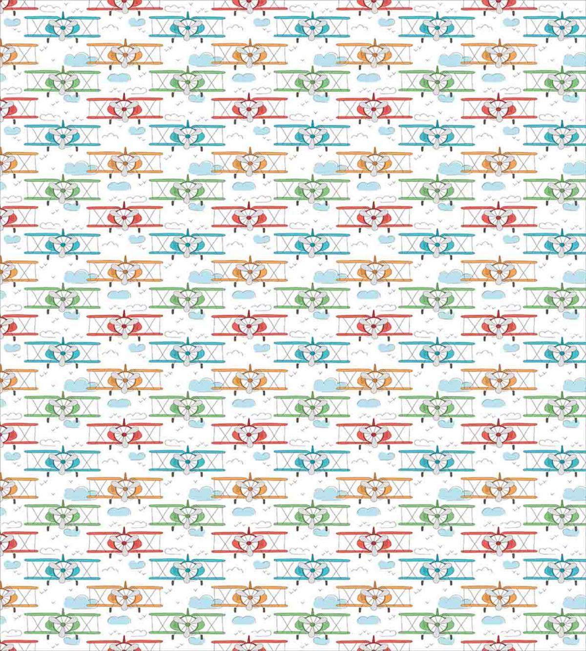 Colorful Biplanes Childish — Pattern