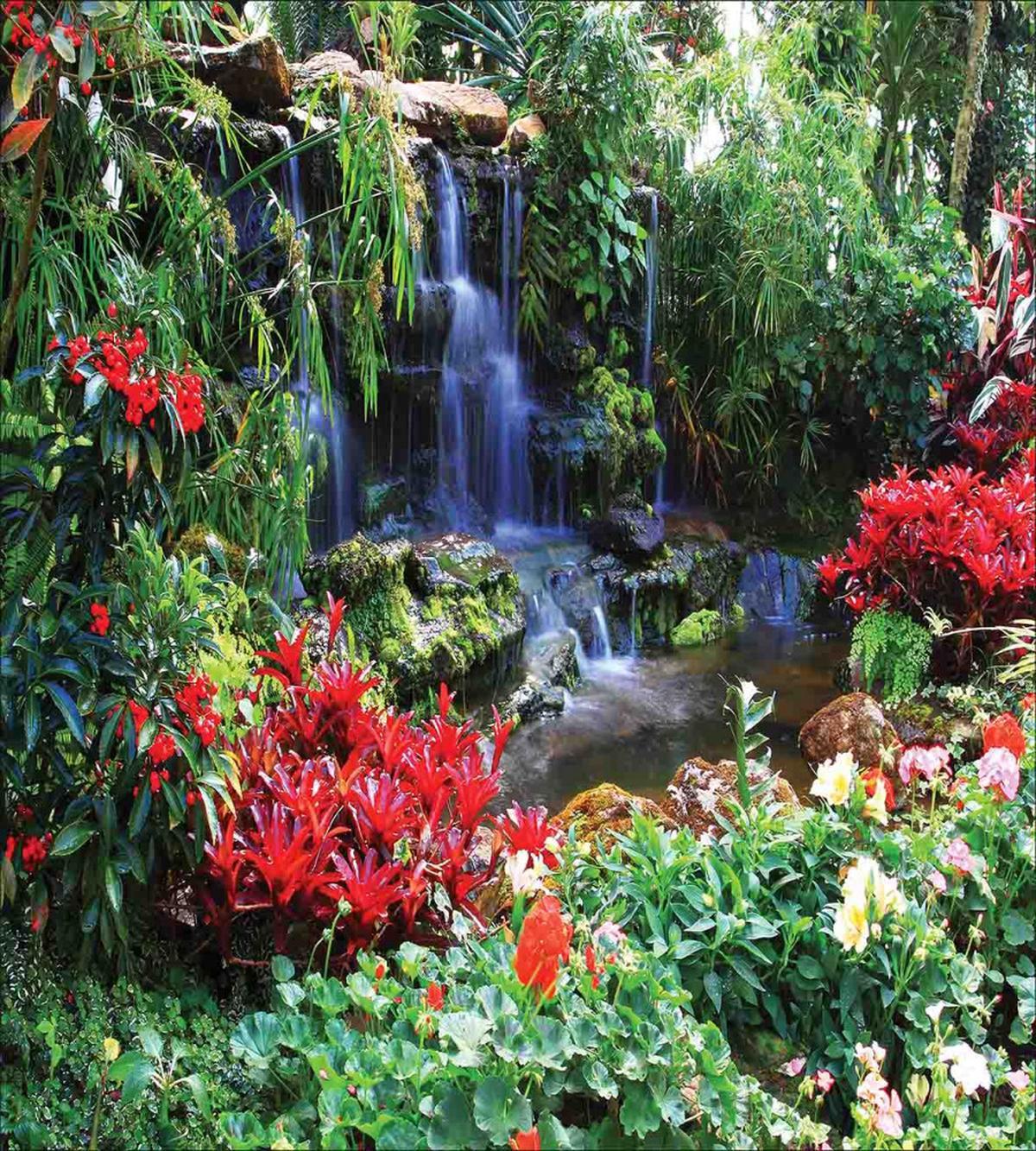 Spring Forest Waterfall — Pattern