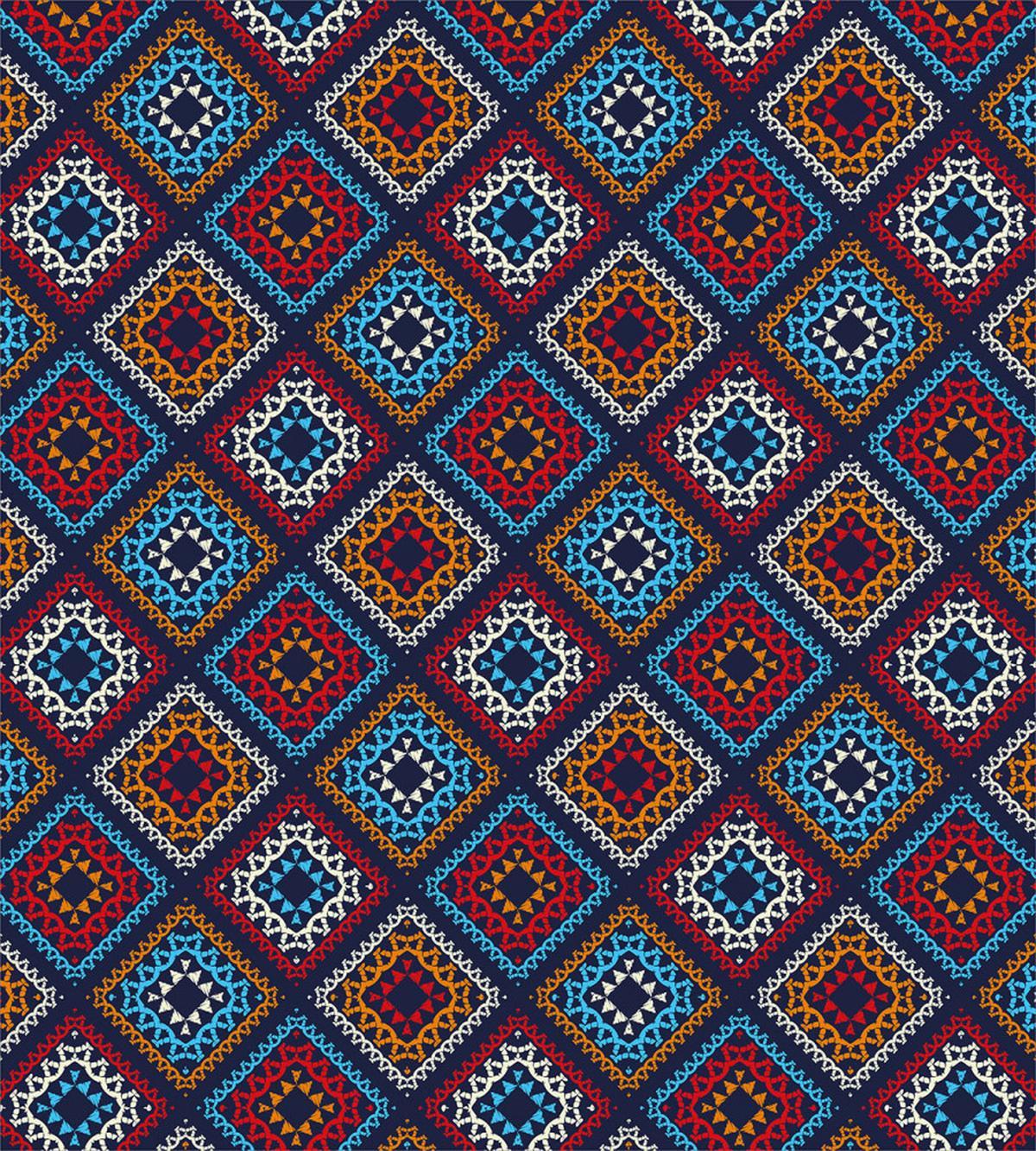 Folk Motifs in Vivid Colors — Pattern