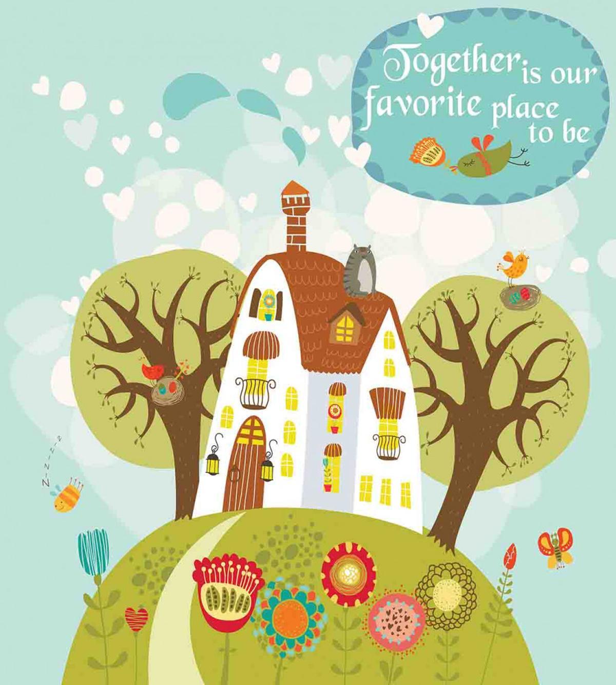 Fairytale Cartoon with Words — Pattern