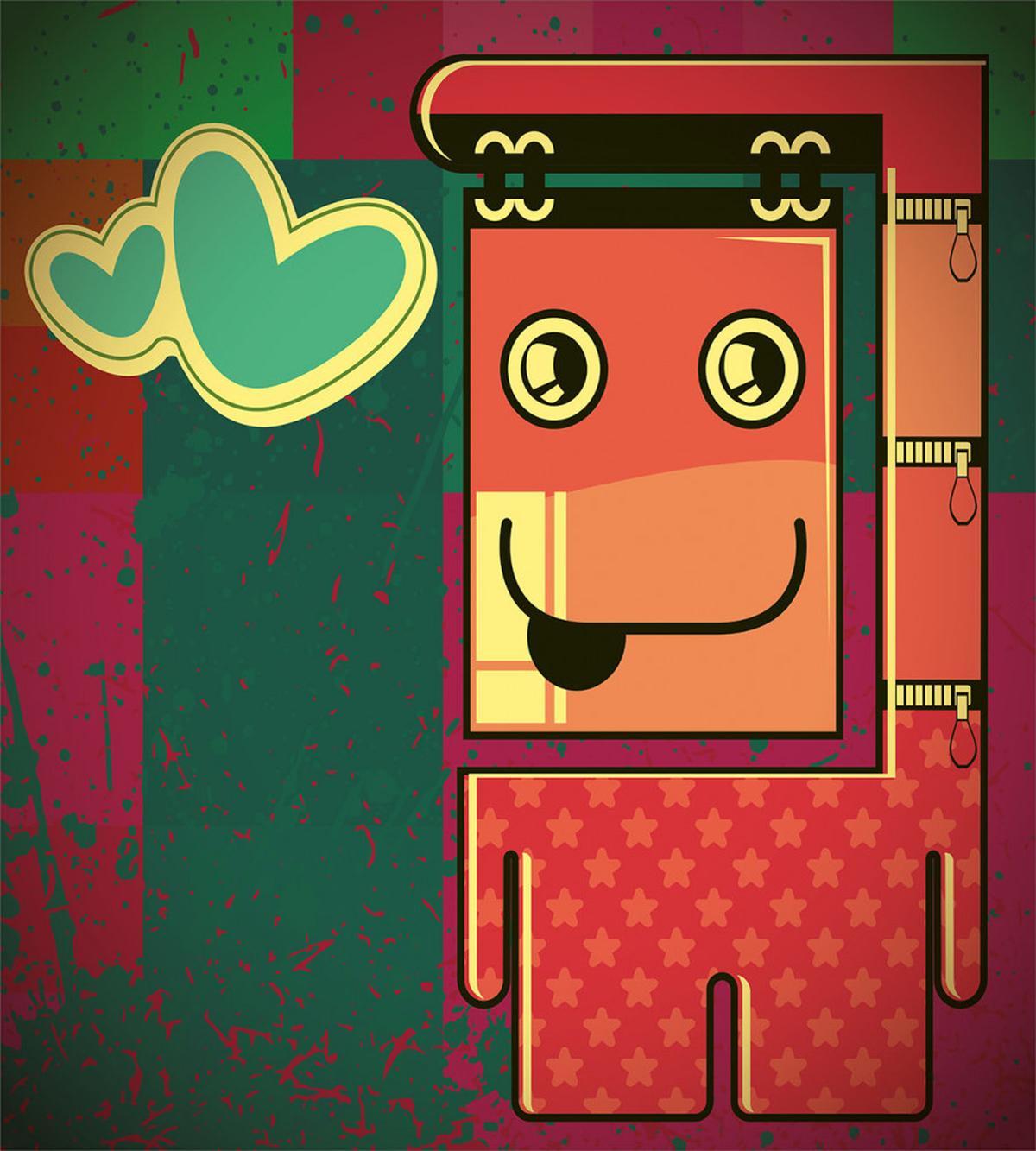 Caricature Monster Grungy — Pattern