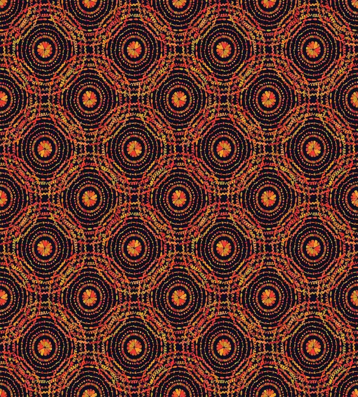 Abstract Circles and Flora — Pattern