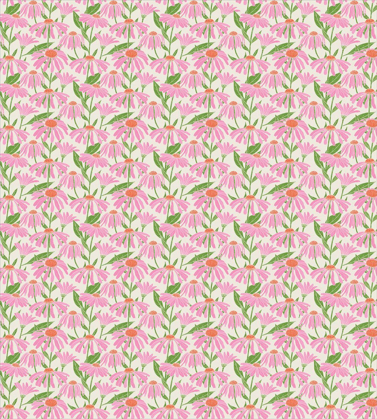 Pink Echinacea Flowers — Pattern
