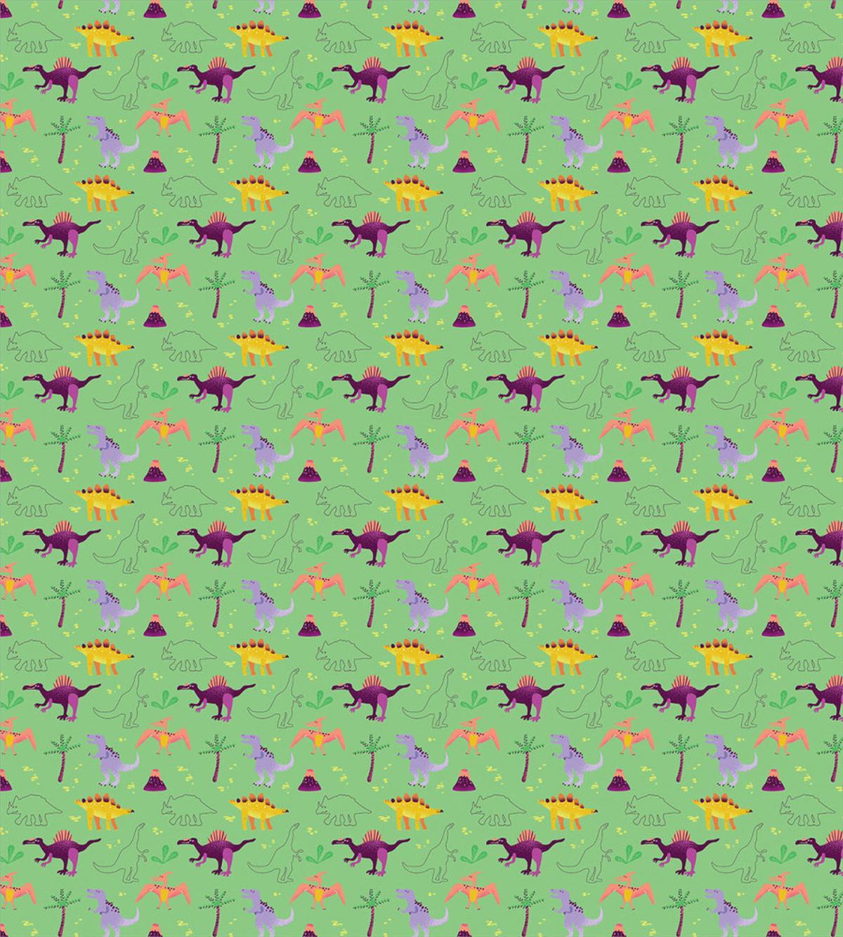 Sketch and Cartoon Dinosaur — Pattern