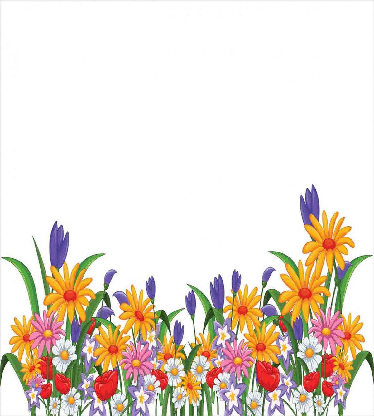 Cartoon Garden Tulips — Pattern