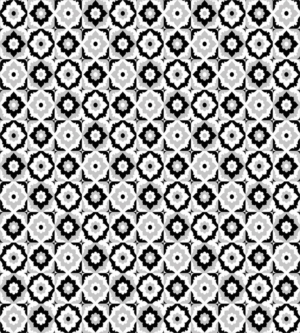 Monochrome Daisies — Pattern