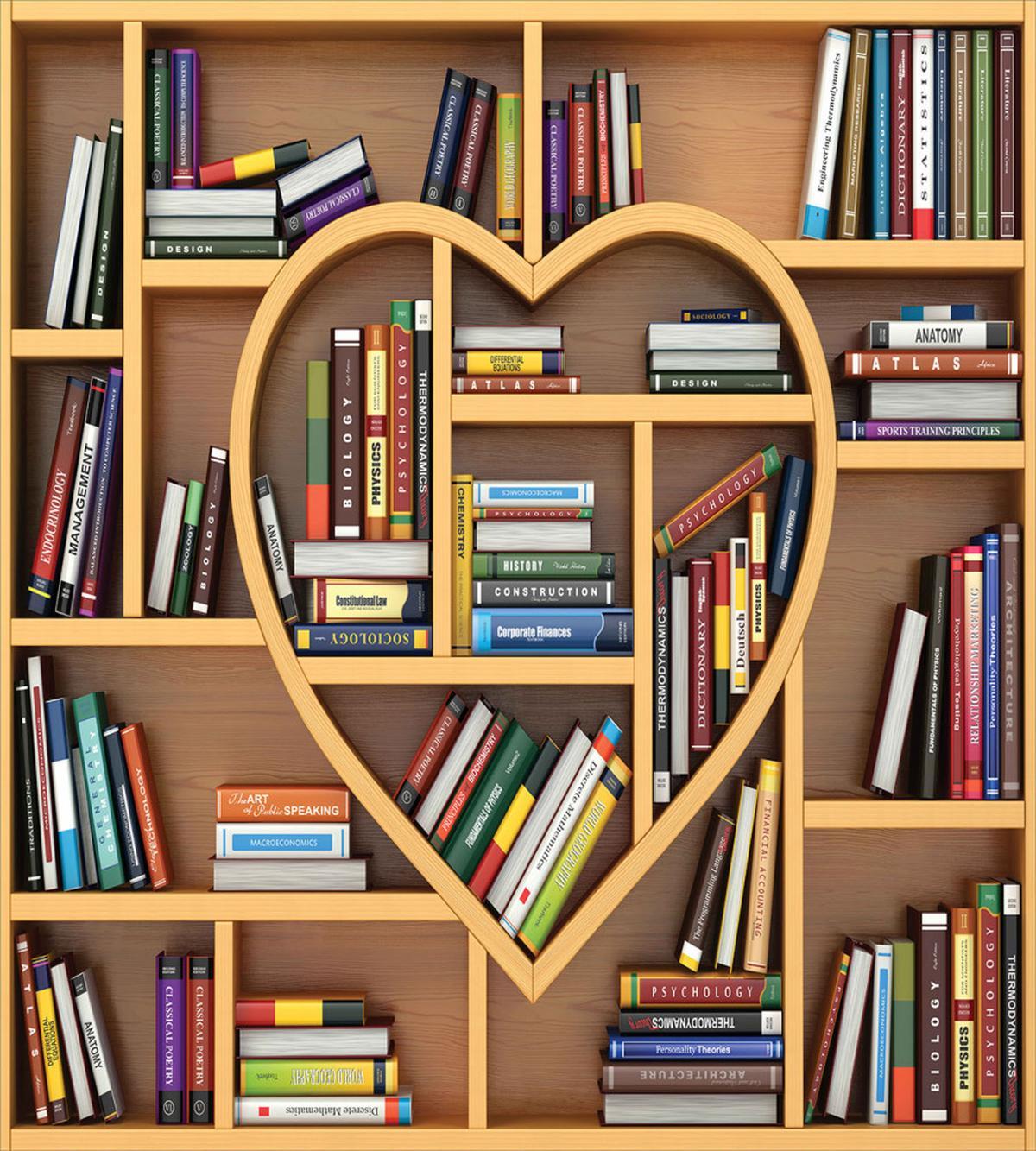 Love Reading Books Heart — Pattern
