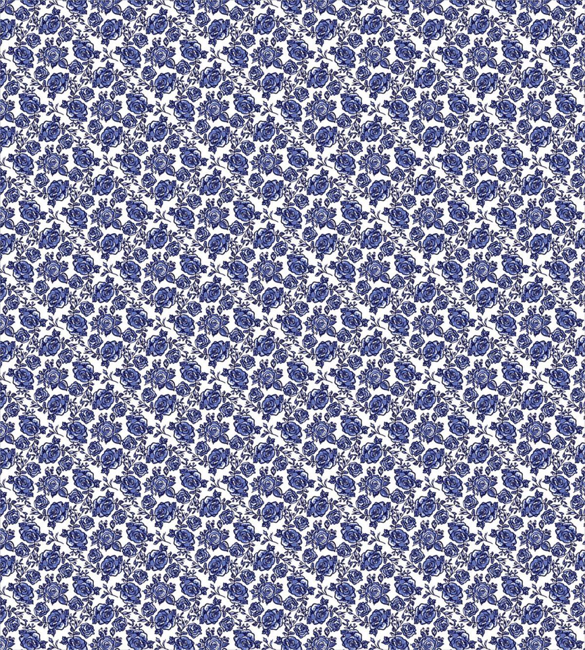 Abstract Rose Flower Branch — Pattern