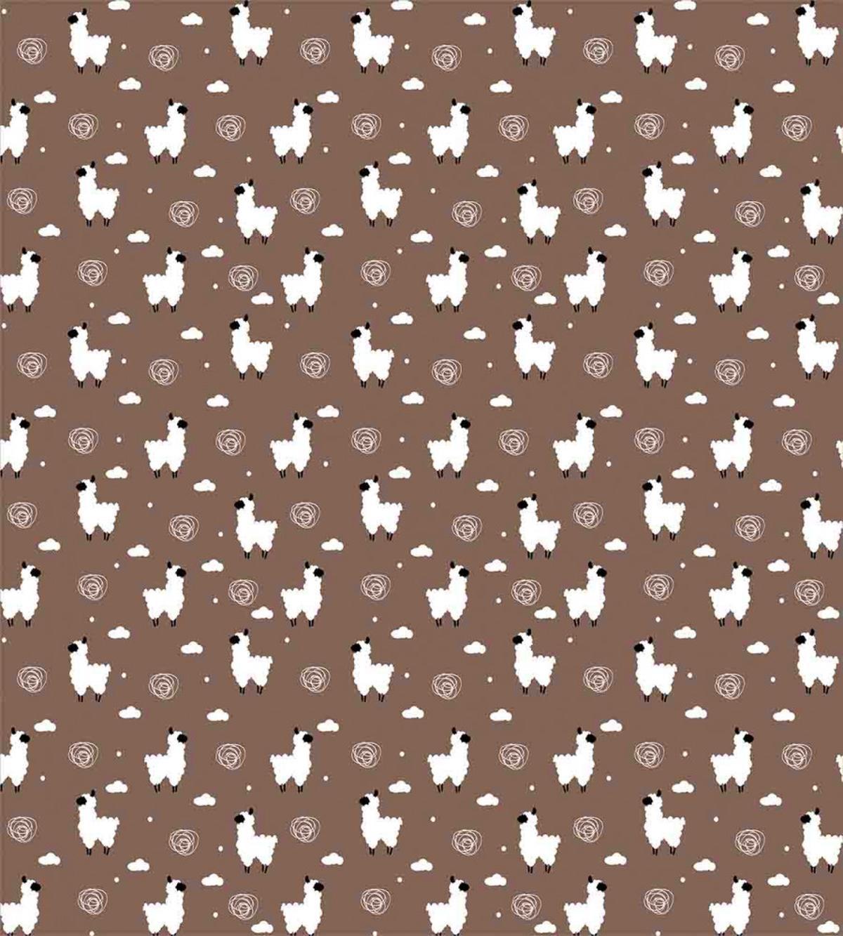 Alpaca Animal Clouds Dots — Pattern