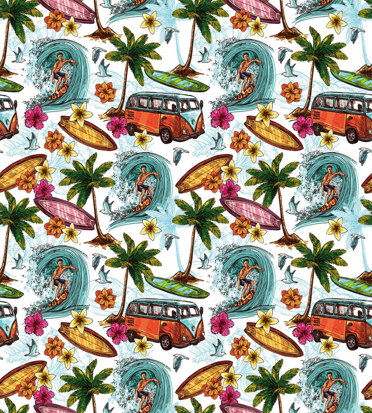 Surfer on Wavy Sea — Pattern