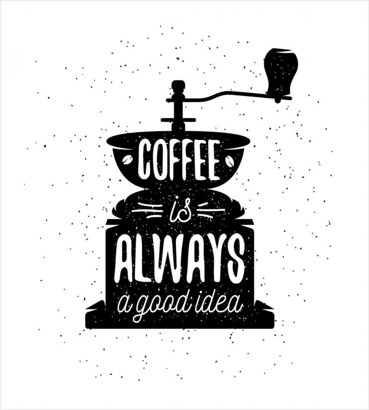 Grungy Typography Coffee — Pattern