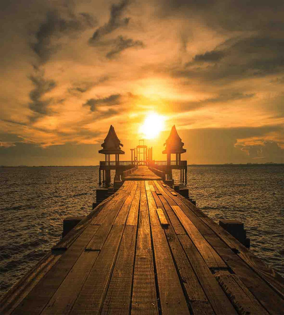 Wooden Dock Bangkok Bay — Pattern