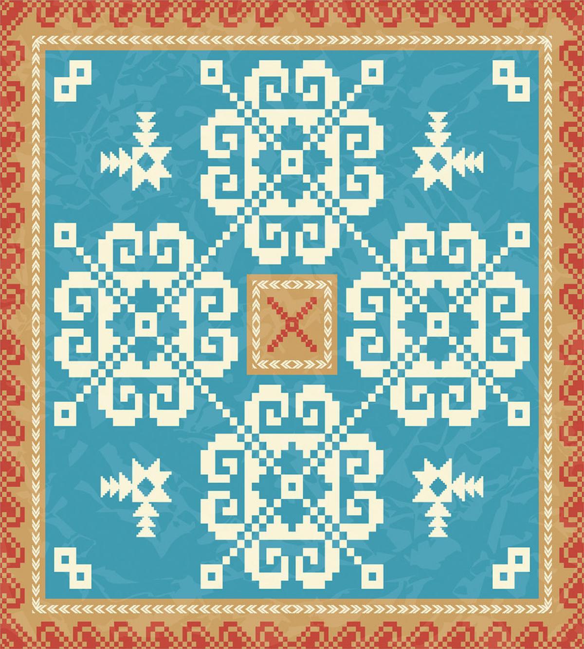 Nordic Style Square Ornament — Pattern