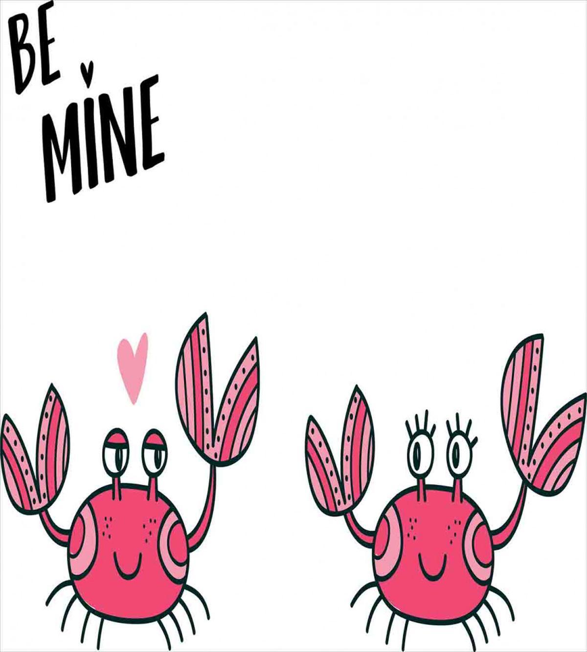 Funky Crab Couple and Heart — Pattern