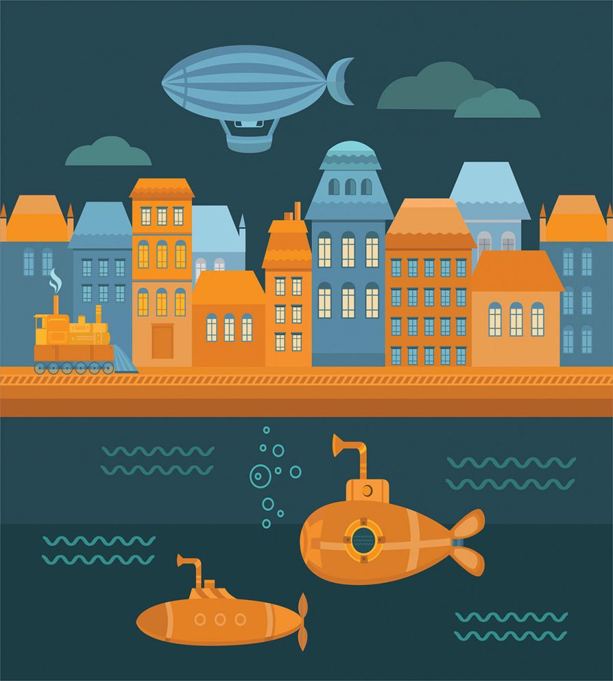 Train Airship Submarines — Pattern
