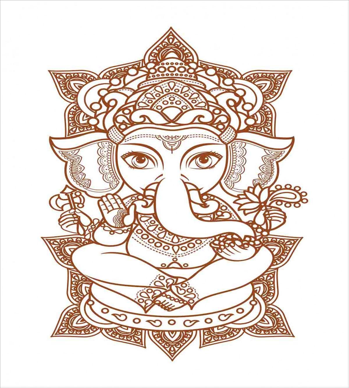Asian Figure Symbol Boho — Pattern