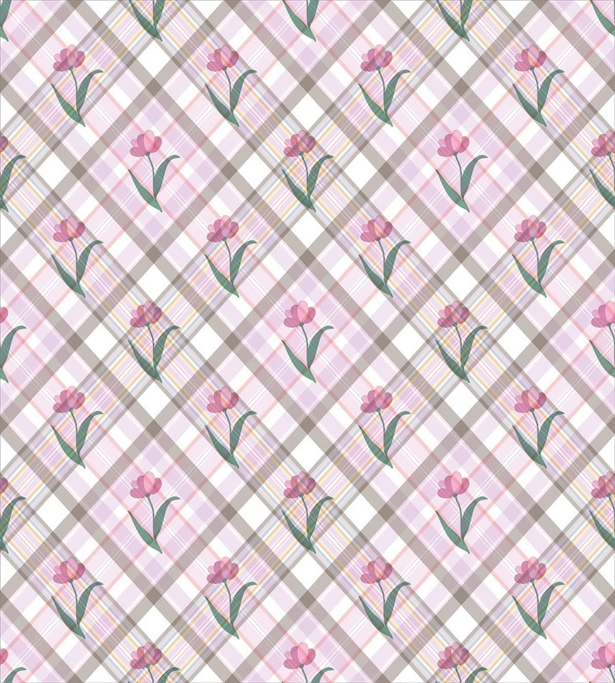 Diagonal Lines Floral — Pattern