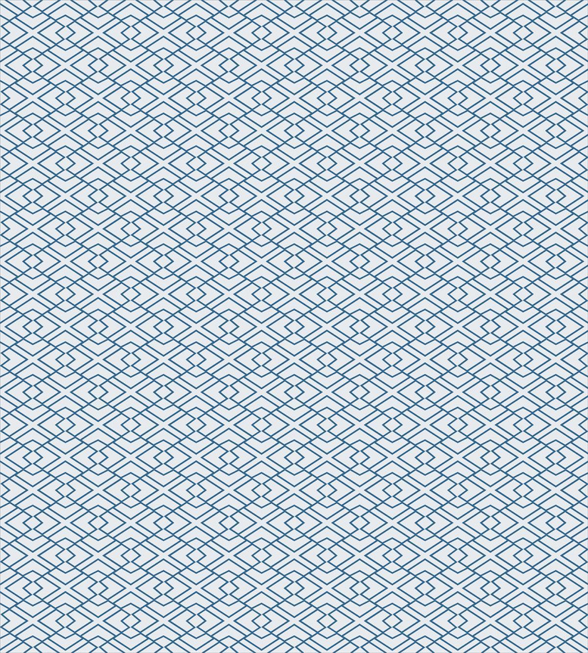 Retro Blue Blossoms — Pattern