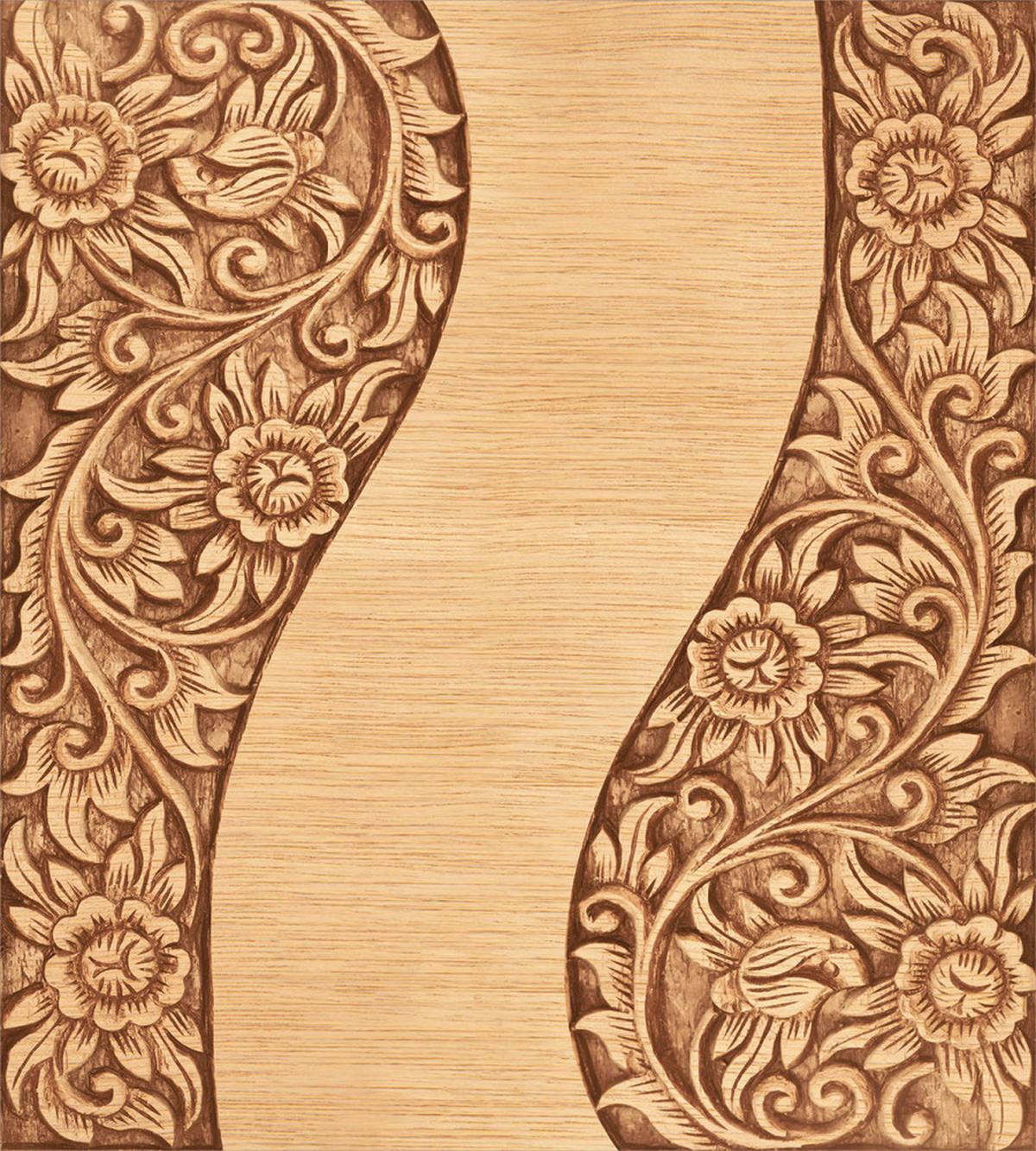 Monochrome Tones Ornate Wood — Pattern
