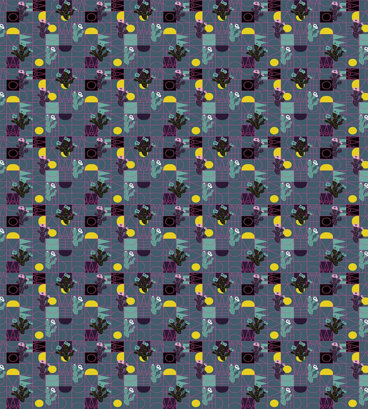 Cacti with Modern Theme — Pattern