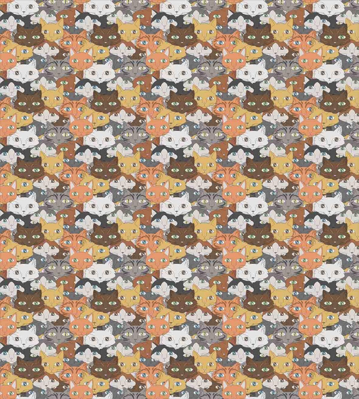 Variety of Happy Kitten Faces — Pattern